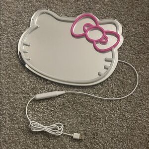 Hello Kitty Mirror with Pink Bow LED and USB Power